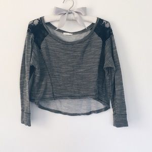 NORDSTROM (Lush) // Grey High-Low Crop Sweater