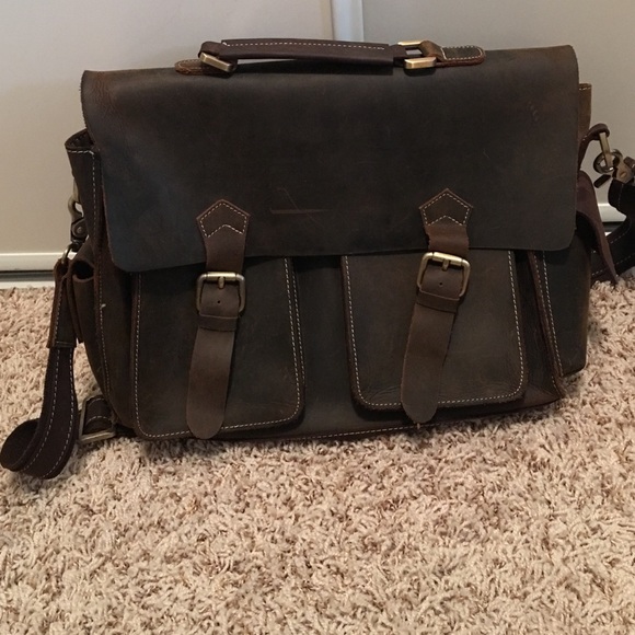 Tiding Leather Book/Messenger Bag
