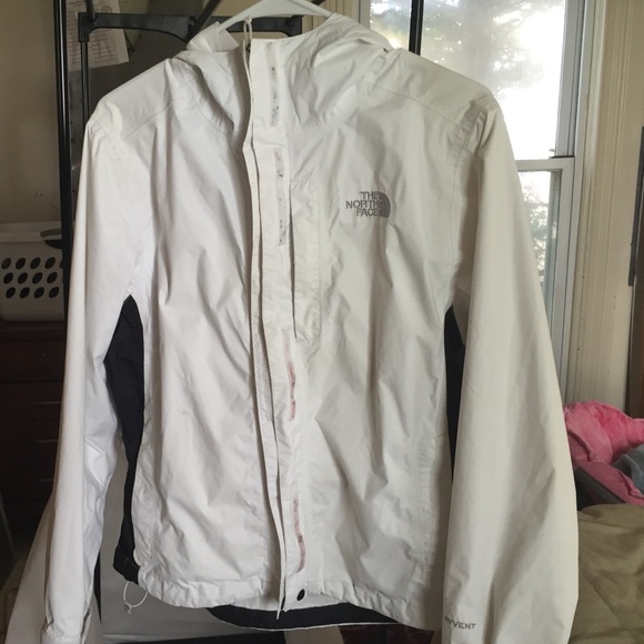 White/Black North Face jacket