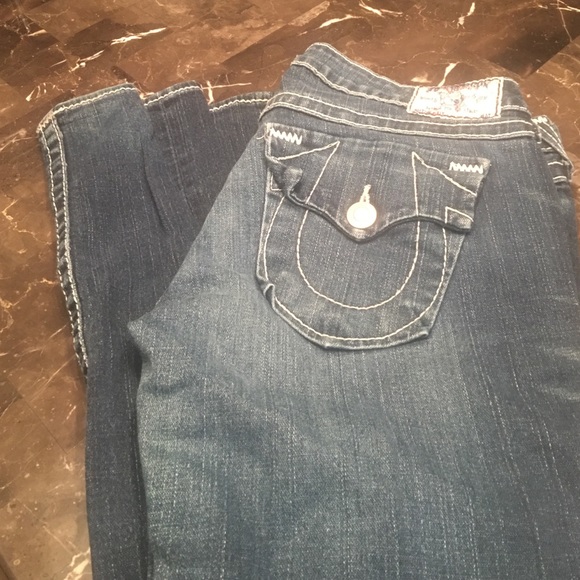 Women size 31 white stitching billy fit
