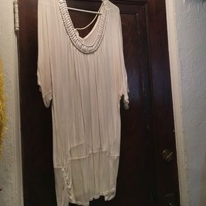 Beaded neck. Top from Maurice's.