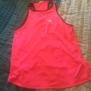 PINK racer back tank top size large--like new