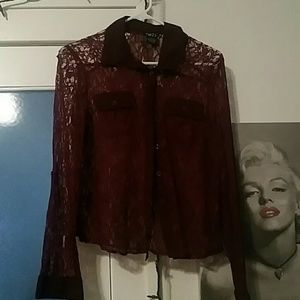 Button up lace cardigan