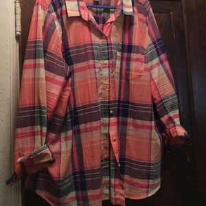 Plaid top. Old navy.