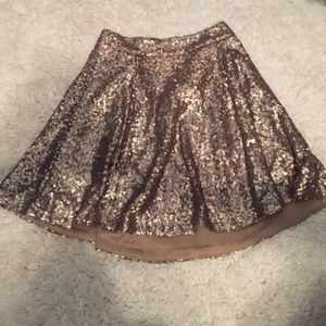 *TOBI* Gold Sequin Skirt