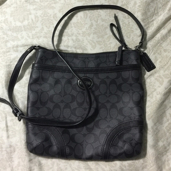 Coated canvas Coach cross body.