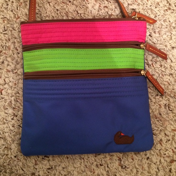 Dooney and Bourke multi colored nylon cross body