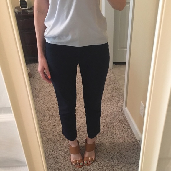 WHBM navy slim ankle pants