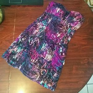 Mini Multicolored Purple Arden B Dress!