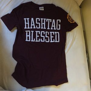PINK hashtag blessed shirt