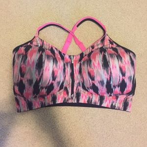 Victoria's Secret sports bra zip down the middle