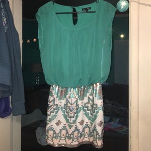 Teal and embellished bottom dress