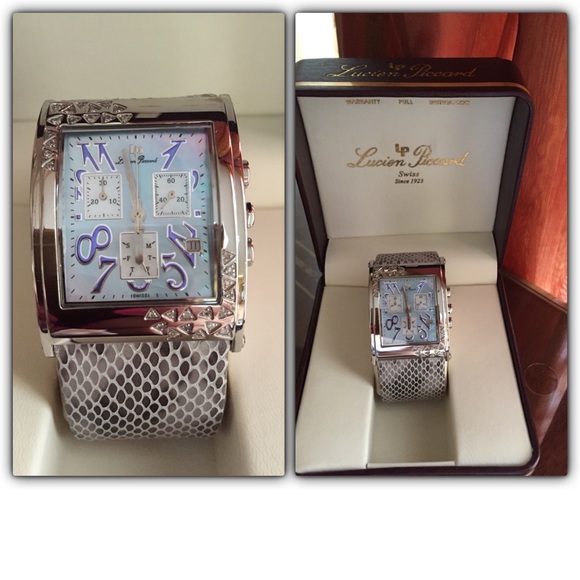 Swiss made, Lucien Piccard watch w/ diamond detail