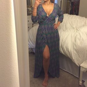 Paisley type printed dress