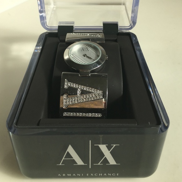 . Armani silver rhinestones watch authentic - Picture 2 of 4