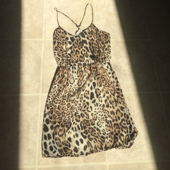 Pin Up Leopard Print Summer Dress