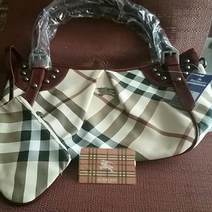 Burberry Blue Label Handbag w/attached mini