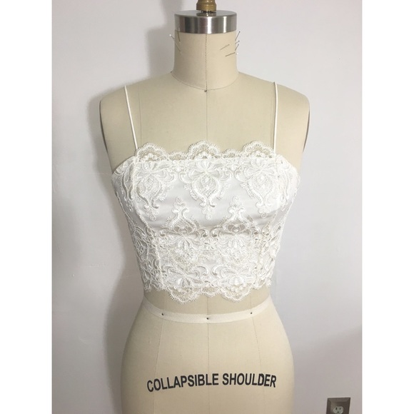 Topshop lace crop top