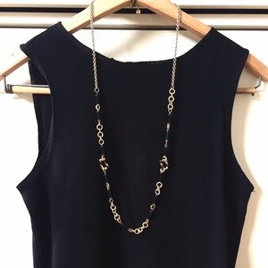 Banana Republic Gold and Black Necklace