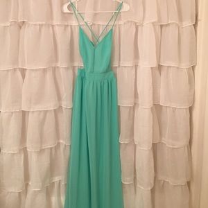 Teal maxi dress