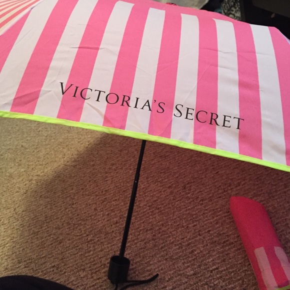 Pink striped umbrella