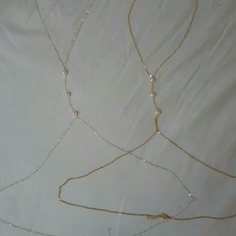 Bikini Sexy Simulated Pearl Chain Necklace Body Je - Picture 4 of 5
