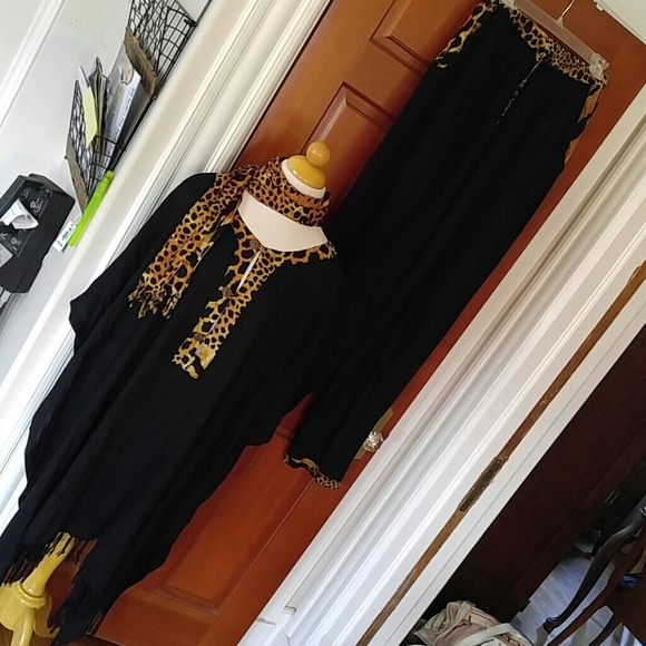 Tribal chic fringe handkerchief hem pant set - Picture 2 of 4