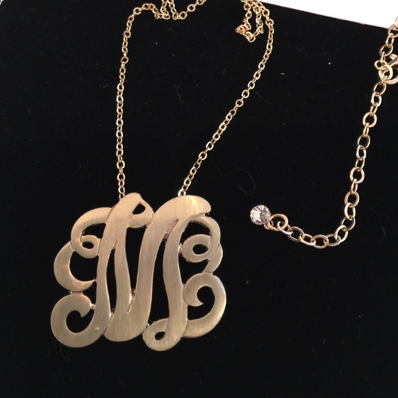 M Script Monogram Necklace - Picture 2 of 3