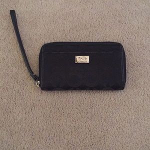 Black coach wristlet