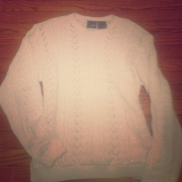 Iridescent Cable Knit Sweater