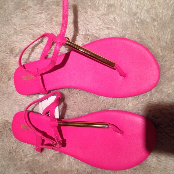 Hot pink sandals