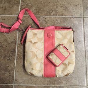 Coach purse with matching wallet