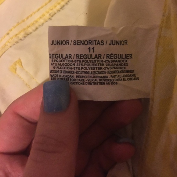 Yellow zebra boyfriend pants. - Picture 2 of 2