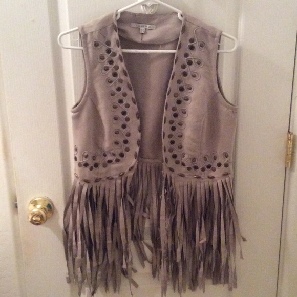 Faux suede vest. Great festival piece. Sale!