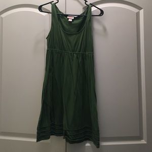 Green empire waist dress
