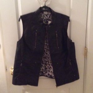 Faux leather vest. Price reduced!