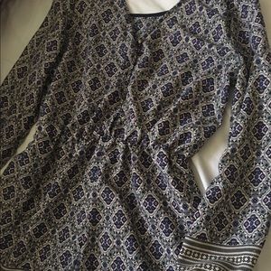 Printed long sleeve Romper