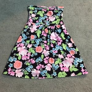 Strapless floral H&M dress
