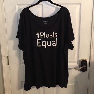 Lane Bryant plus is equal tee