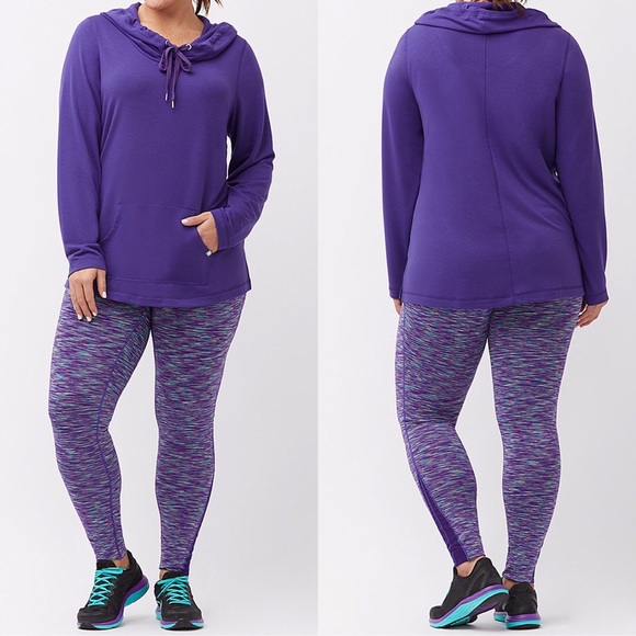 Lane Bryant Livi Active Cowl Neck Hoodie Plus Size - Picture 2 of 4