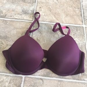 Victoria Secret Pink 34B Maroon Push up Bra