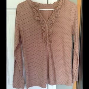 Loft long sleeve polka dot