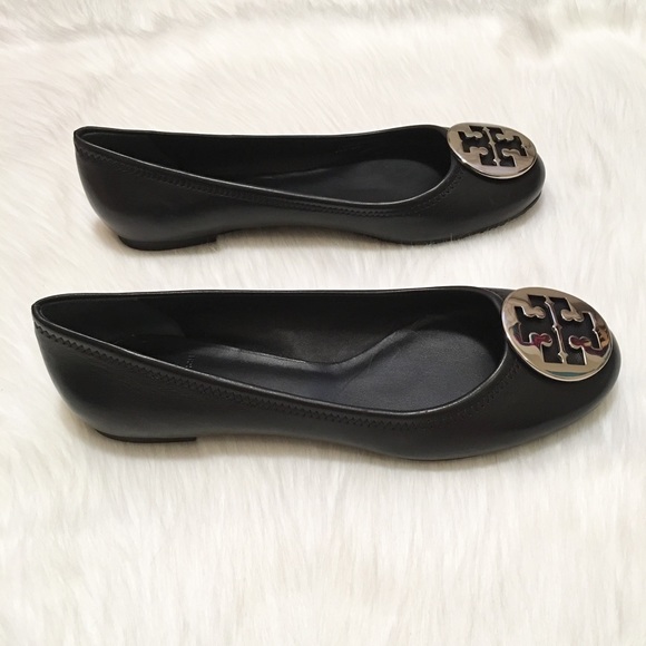 🚫SOLD🎉HP NEW Tory Burch Reva Black Ballet Flats! - Picture 3 of 4