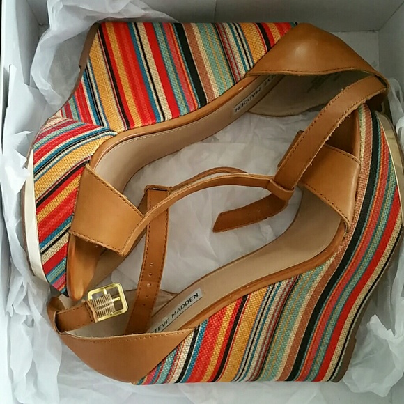 Rare Steve Madden "Xtrime" in cognac multi sz 7.5
