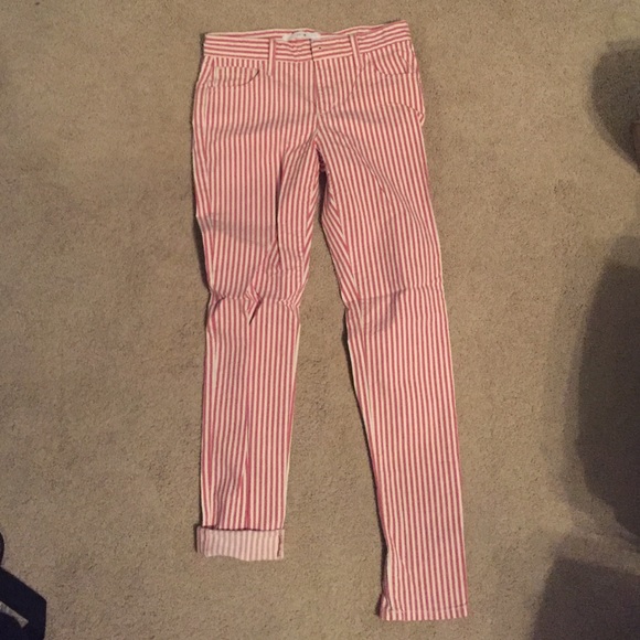 Burnt Orange and Cream Striped Joe's Jeans