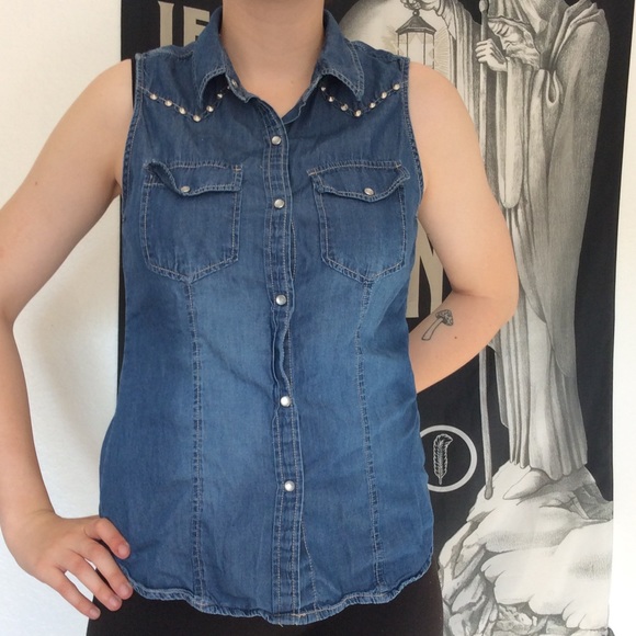 Forever 21 Button Up Tank Top