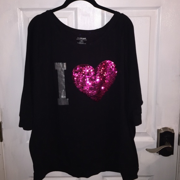 Lane Bryant threequarter length sleeve workout top