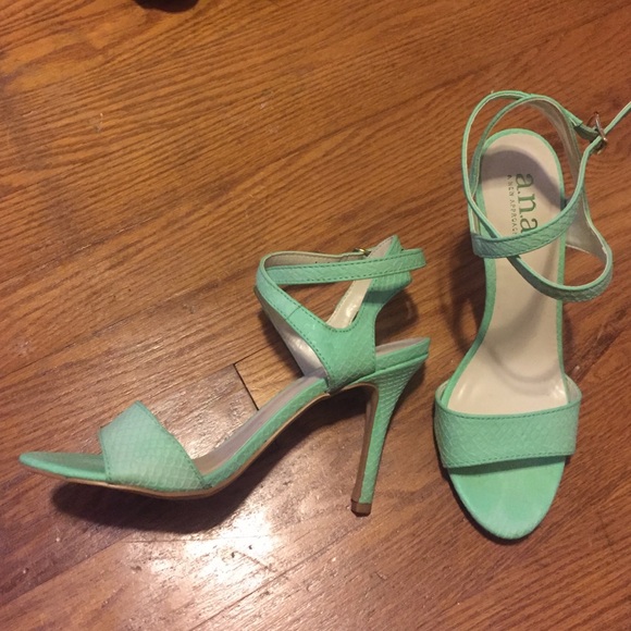 Mint green heels