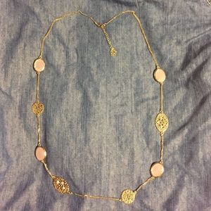 Gold and lavender necklace