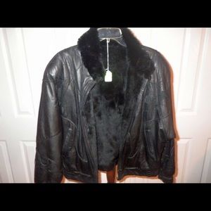 Ladies Black Leather Jacket